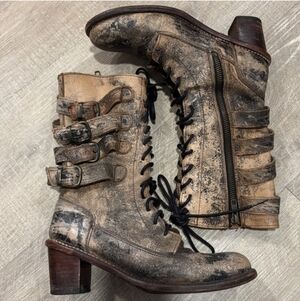 Bedistu Cobbler Series, Distressed Leather Boots.